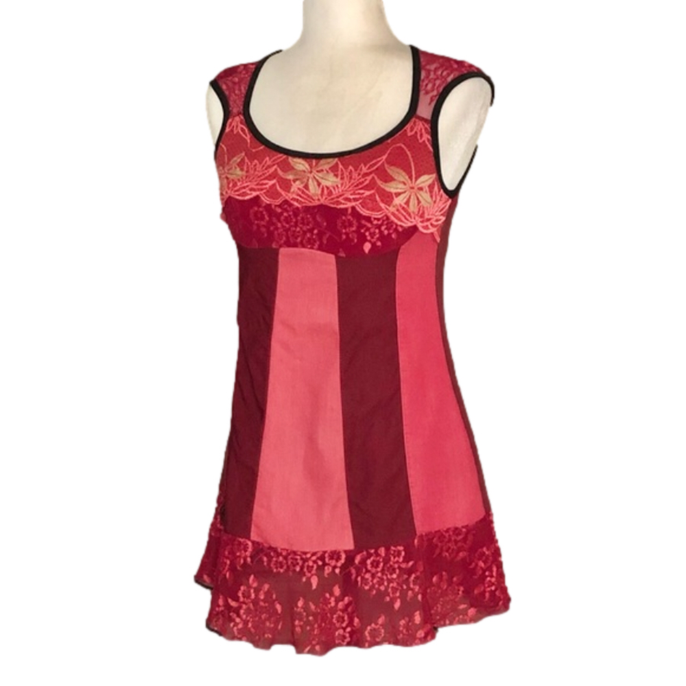 Kollonta Sleeveless Red Tunic
